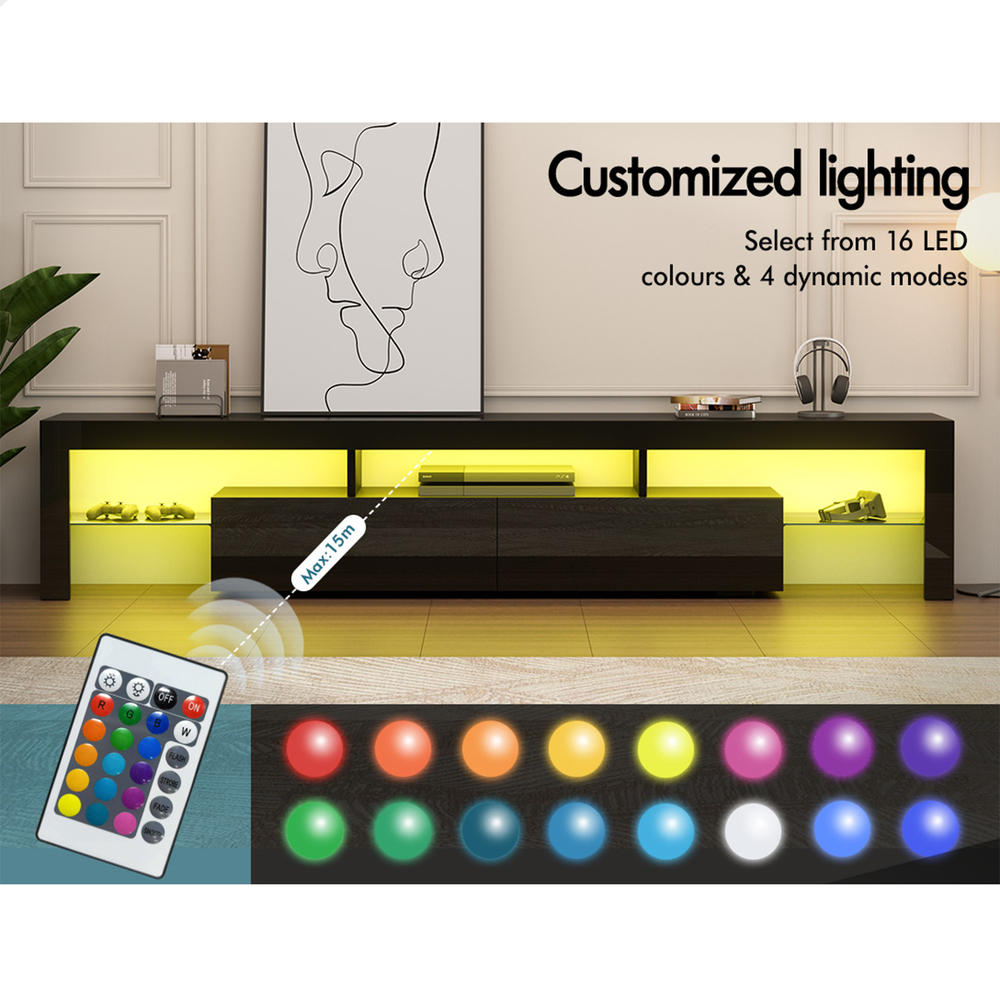 ALFORDSON Entertainment Unit TV Cabinet Stand Storage Drawer RGB LED Gloss - Picture 88 of 228