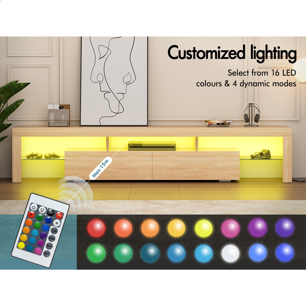 ALFORDSON Entertainment Unit TV Cabinet Stand Storage Drawer RGB LED Gloss - Picture 100 of 228