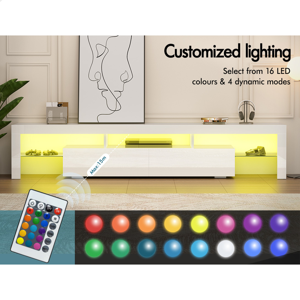 ALFORDSON Entertainment Unit TV Cabinet Stand Storage Drawer RGB LED Gloss - Picture 112 of 228