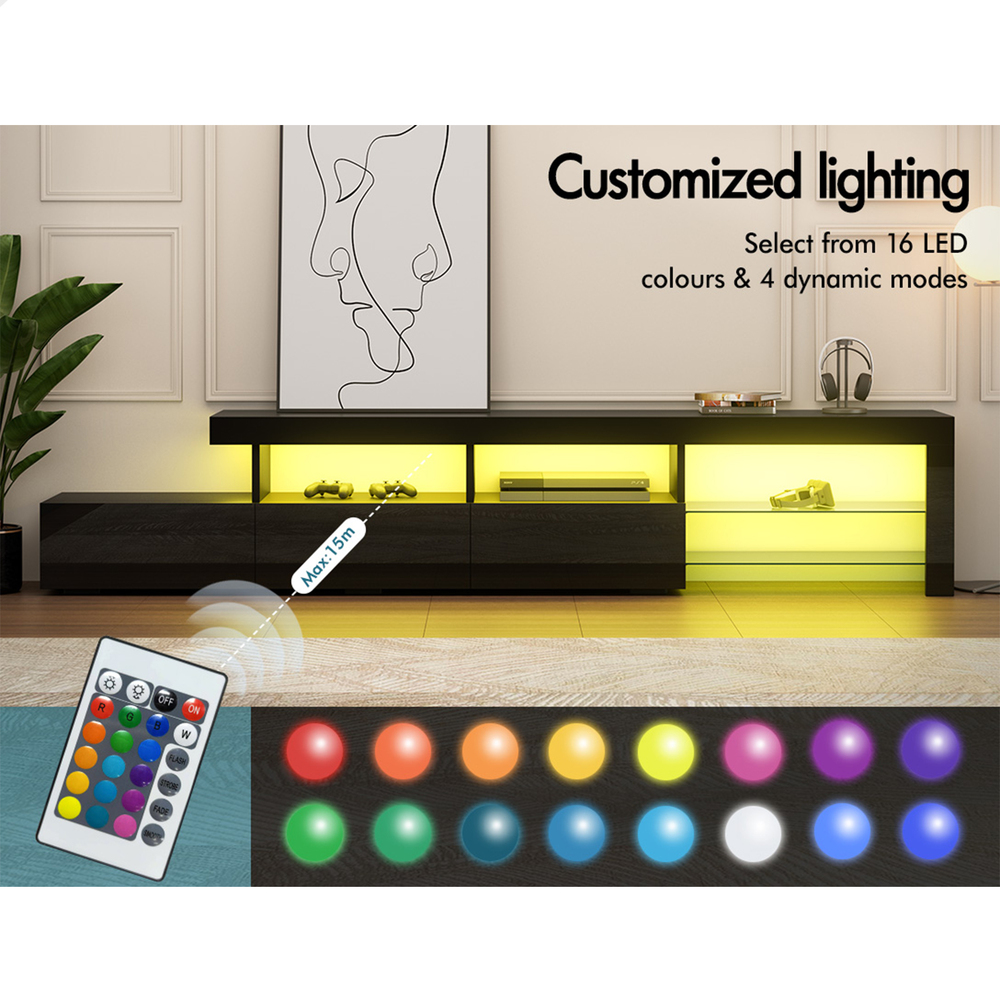 ALFORDSON Entertainment Unit TV Cabinet Stand Storage Drawer RGB LED Gloss - Picture 124 of 228