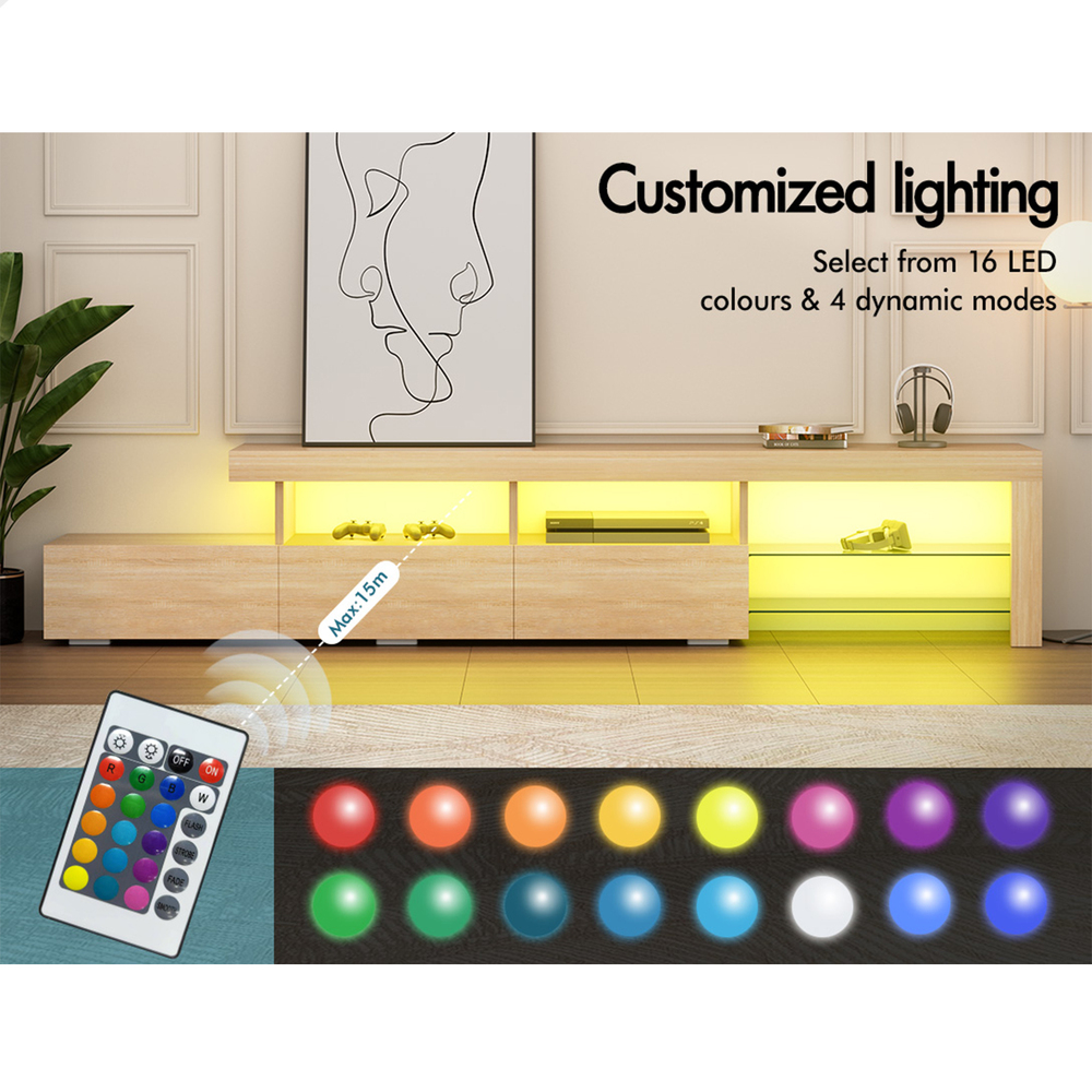 ALFORDSON Entertainment Unit TV Cabinet Stand Storage Drawer RGB LED Gloss - Picture 136 of 228