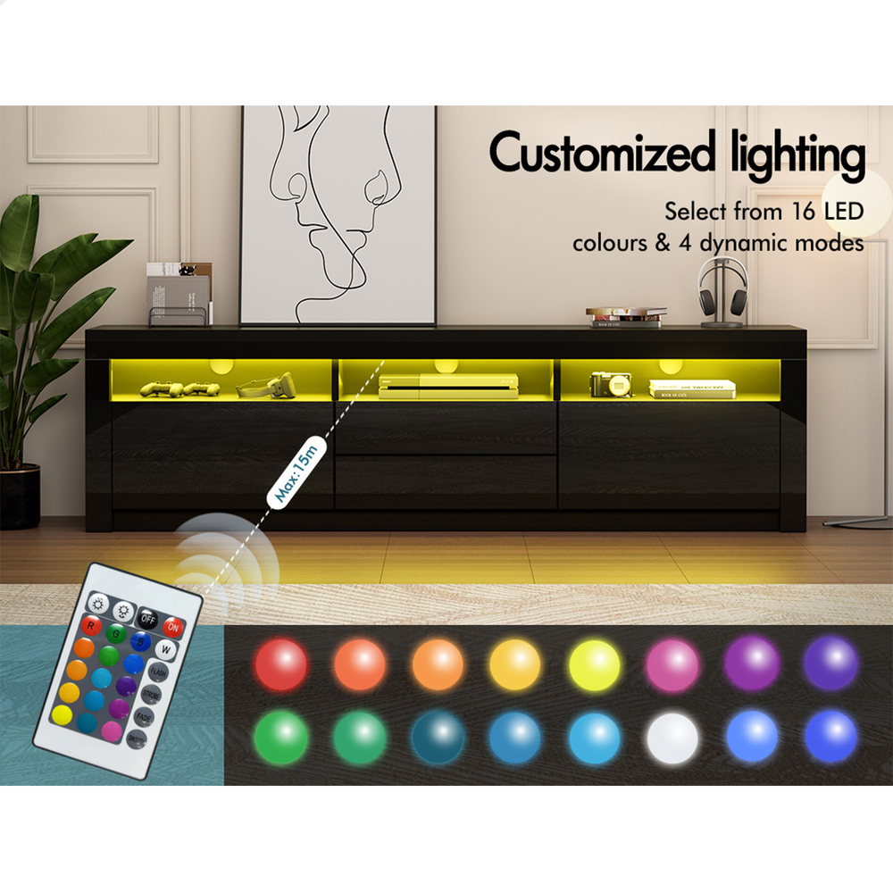 ALFORDSON Entertainment Unit TV Cabinet Stand Storage Drawer RGB LED Gloss - Picture 196 of 228