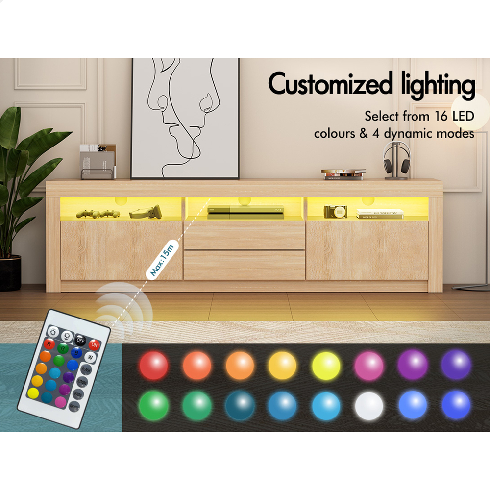ALFORDSON Entertainment Unit TV Cabinet Stand Storage Drawer RGB LED Gloss - Picture 208 of 228