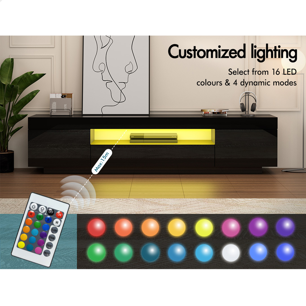ALFORDSON Entertainment Unit TV Cabinet Stand Storage Drawer RGB LED Gloss - Picture 160 of 228