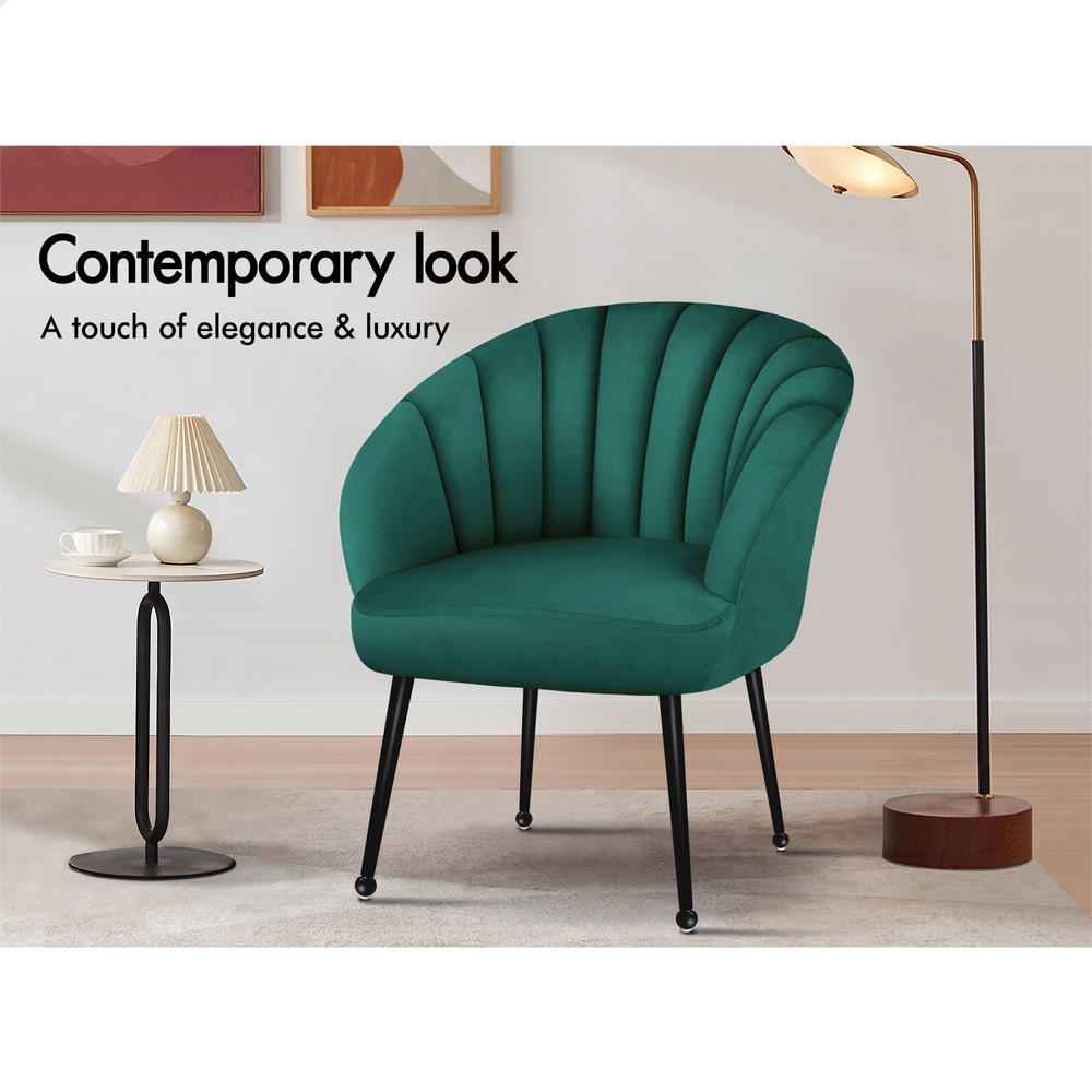 ALFORDSON Armchair Lounge Chair Tub Arm Chair Accent Chairs Sofa Couch Velvet - Picture 14 of 70