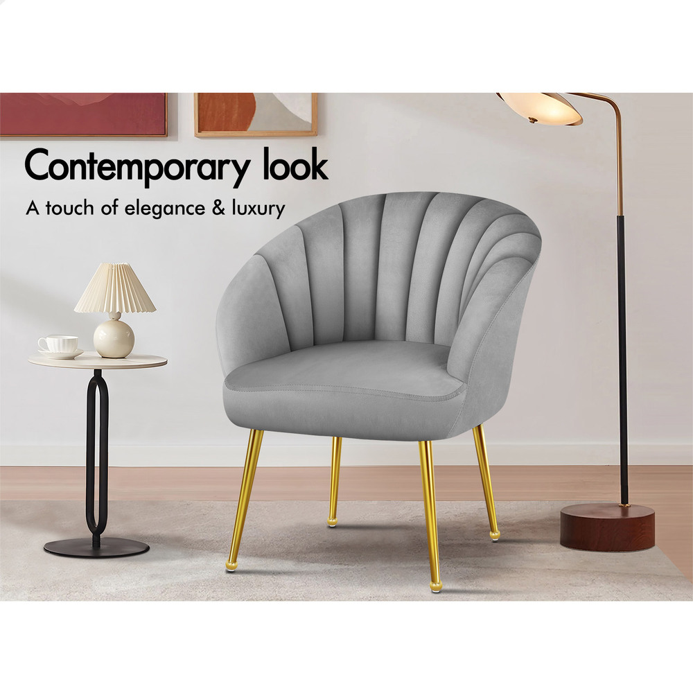 ALFORDSON Armchair Lounge Chair Tub Arm Chair Accent Chairs Sofa Couch Velvet - Picture 44 of 70
