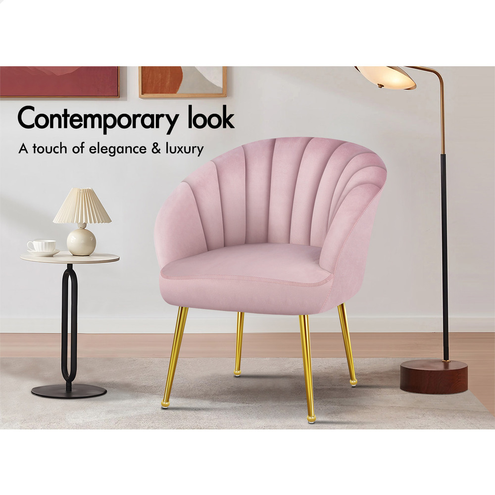 ALFORDSON Armchair Lounge Chair Tub Arm Chair Accent Chairs Sofa Couch Velvet - Picture 54 of 70
