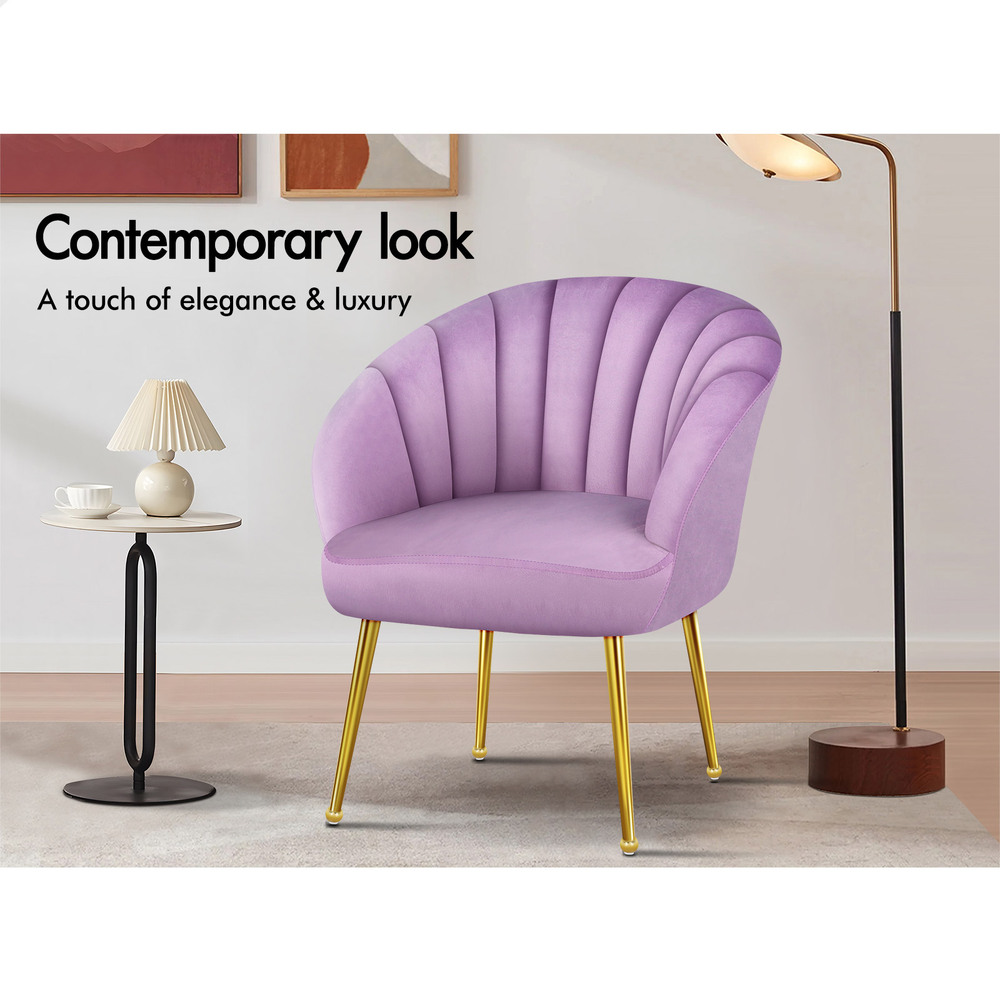 ALFORDSON Armchair Lounge Chair Tub Arm Chair Accent Chairs Sofa Couch Velvet - Picture 64 of 70