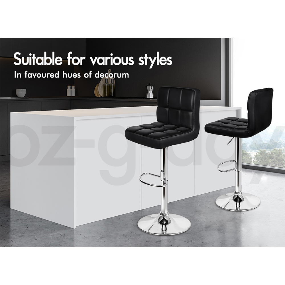 ALFORDSON Bar Stools Ralph Kitchen Swivel Chair Gas Lift Leather/Fabric x2/x4 - Picture 31 of 146