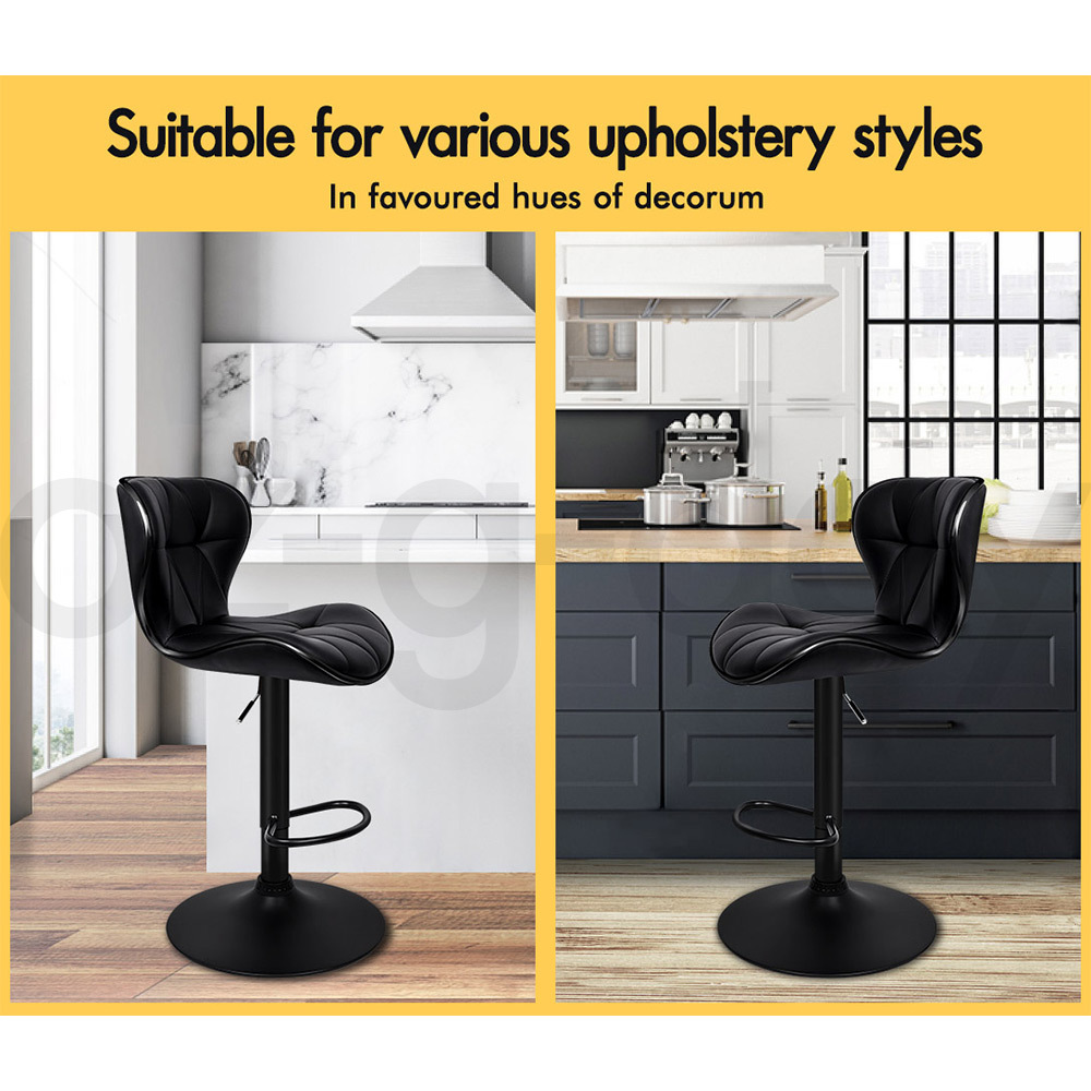 ALFORDSON Bar Stools Luna Kitchen Swivel Chair Gas Lift Leather x2/x4 - Picture 7 of 122