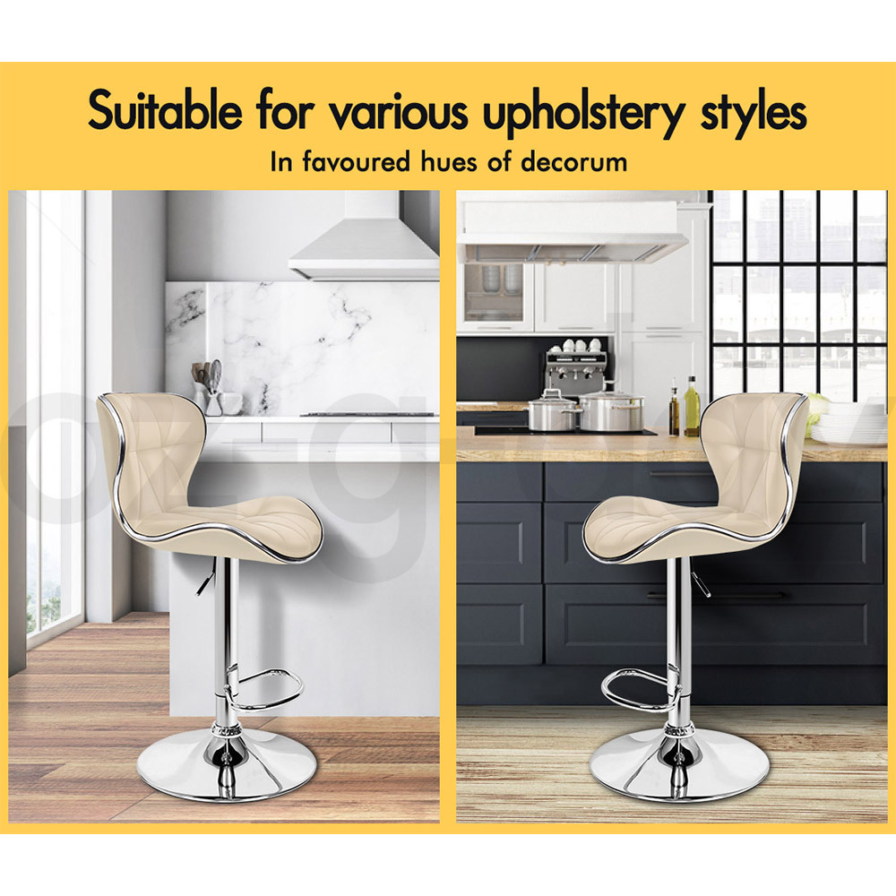 ALFORDSON Bar Stools Luna Kitchen Swivel Chair Gas Lift Leather x2/x4 - Picture 103 of 122
