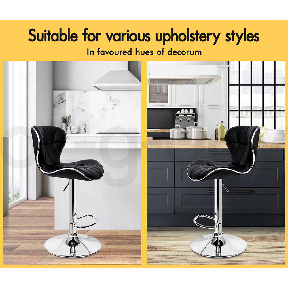 ALFORDSON Bar Stools Luna Kitchen Swivel Chair Gas Lift Leather x2/x4 - Picture 31 of 122