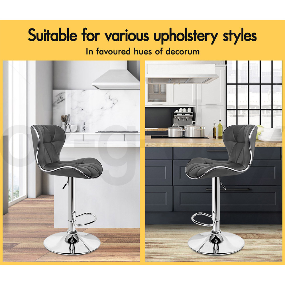 ALFORDSON Bar Stools Luna Kitchen Swivel Chair Gas Lift Leather x2/x4 - Picture 67 of 122