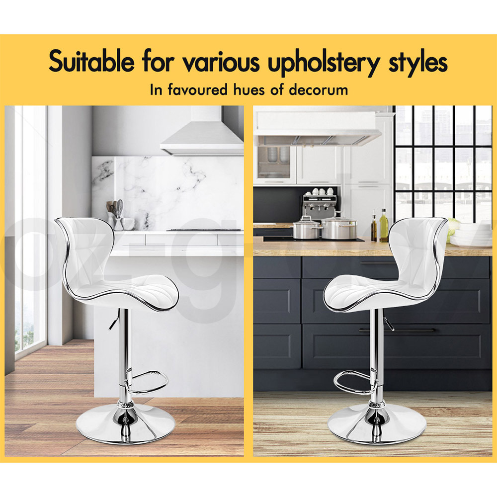 ALFORDSON Bar Stools Luna Kitchen Swivel Chair Gas Lift Leather x2/x4 - Picture 79 of 122