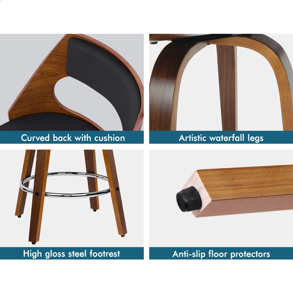 ALFORDSON Kitchen Bar Stools Wooden Swivel Leather Metal Dining Chair x2/x4 - Picture 77 of 1,020