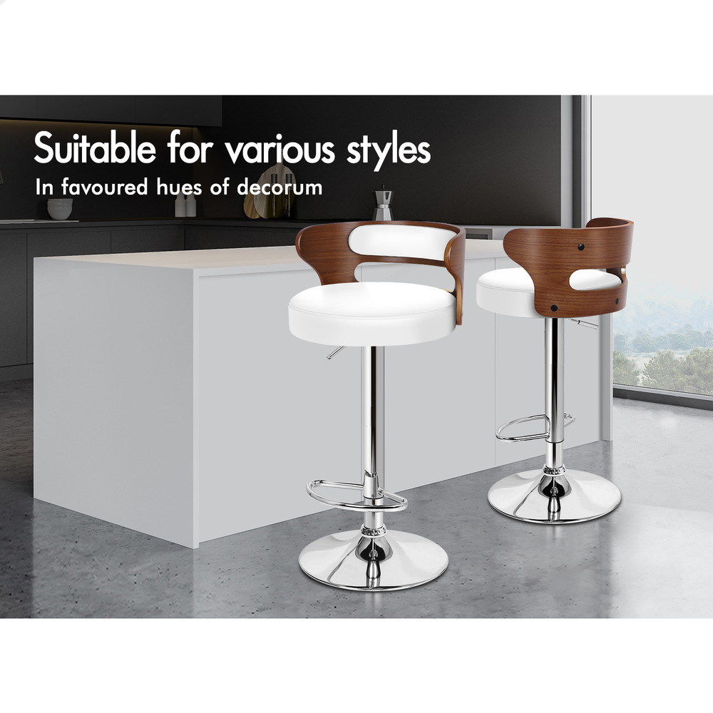ALFORDSON Bar Stool Wooden Kitchen Swivel Chair Leather Fabric Ramiro x2/x4 - Picture 162 of 169