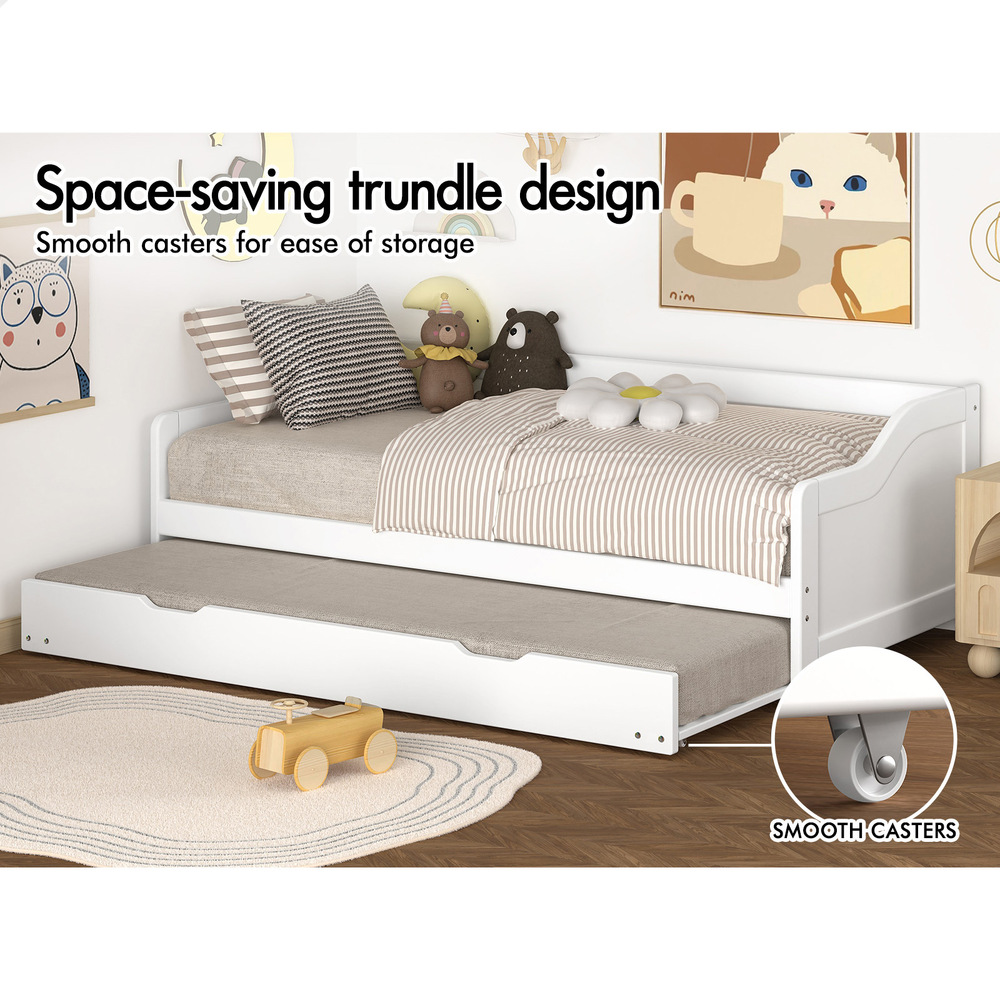 ALFORDSON Bed Frame Queen Double King Single Size Wooden Mattress Base White/Oak - Picture 809 of 864