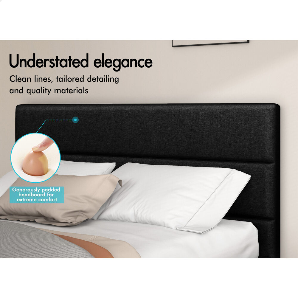 ALFORDSON Bed Frame Double Queen King RGB LED Gas Lift Storage Base Leather - Picture 319 of 1,903