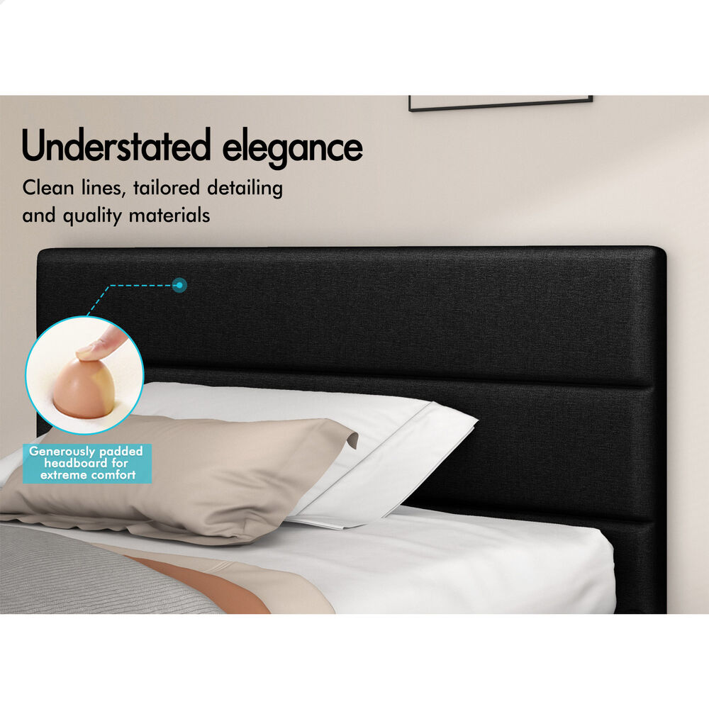 ALFORDSON Bed Frame Double Queen King RGB LED Gas Lift Storage Base Leather - Picture 463 of 1,903