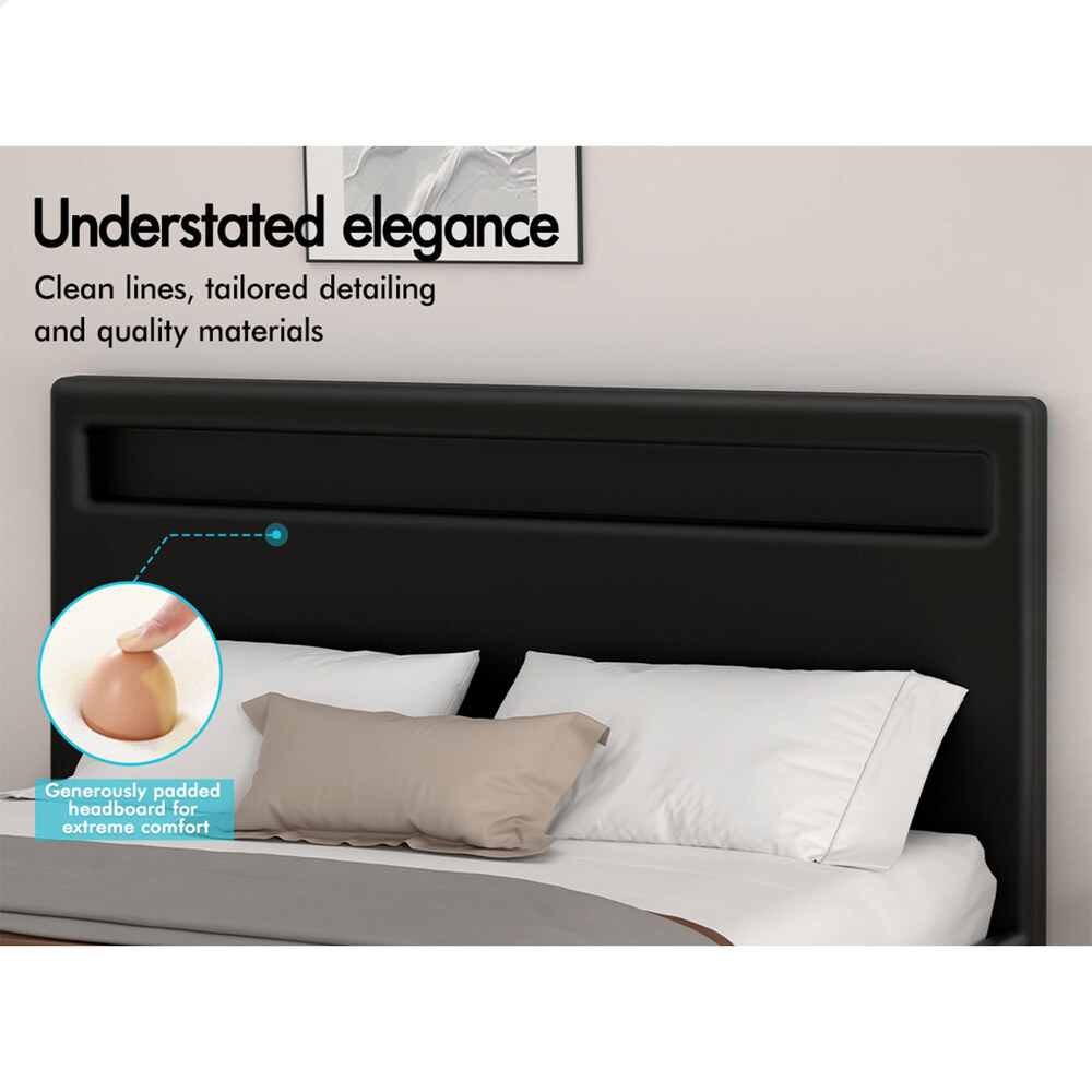 ALFORDSON Bed Frame Double Queen King RGB LED Gas Lift Storage Base - Picture 78 of 145