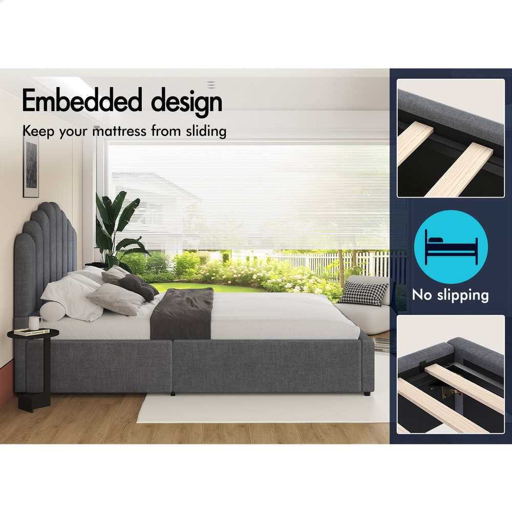 ALFORDSON Bed Frame Double Queen King RGB LED Gas Lift Storage Base Leather - Picture 1,297 of 1,903