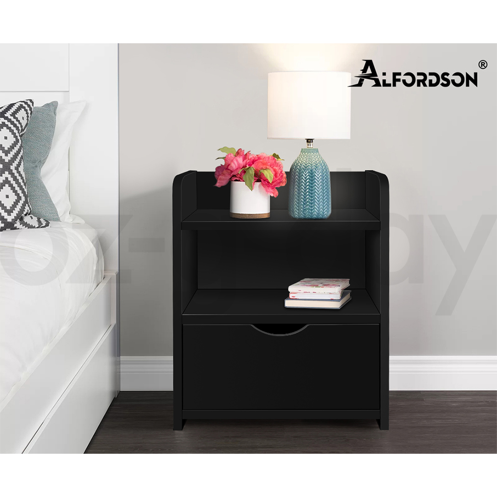 ALFORDSON Bedside Table RGB LED Nightstand 1/2/3 Drawers Side Table Storage - Picture 514 of 521