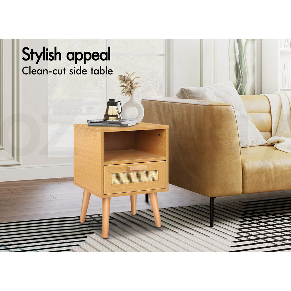 ALFORDSON Bedside Table RGB LED Nightstand 1/2/3 Drawers Side Table Storage - Picture 53 of 521