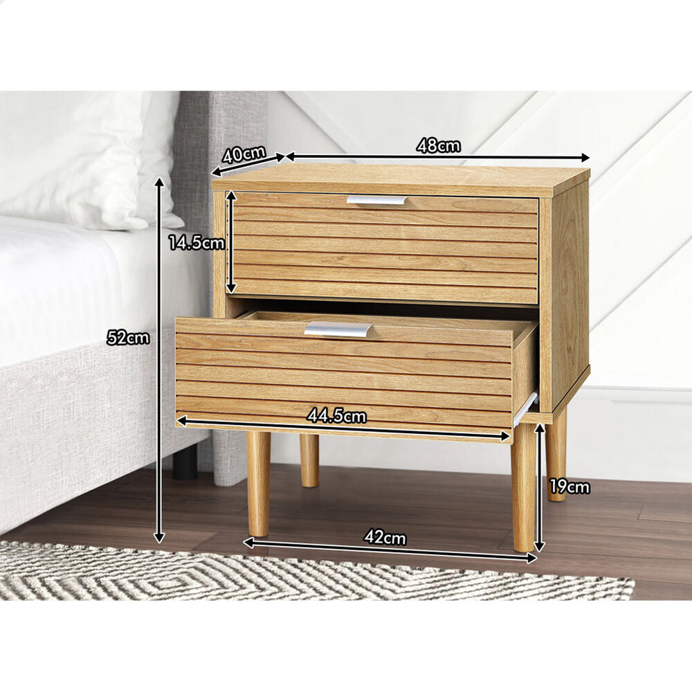 ALFORDSON Bedside Table RGB LED Nightstand 1/2/3 Drawers Side Table Storage - Picture 156 of 521