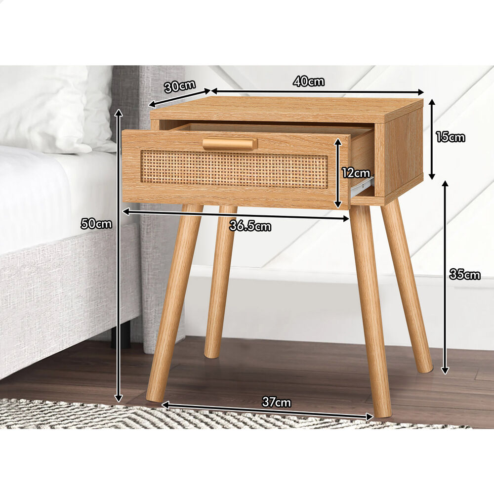 ALFORDSON Bedside Table RGB LED Nightstand 1/2/3 Drawers Side Table Storage - Picture 168 of 521