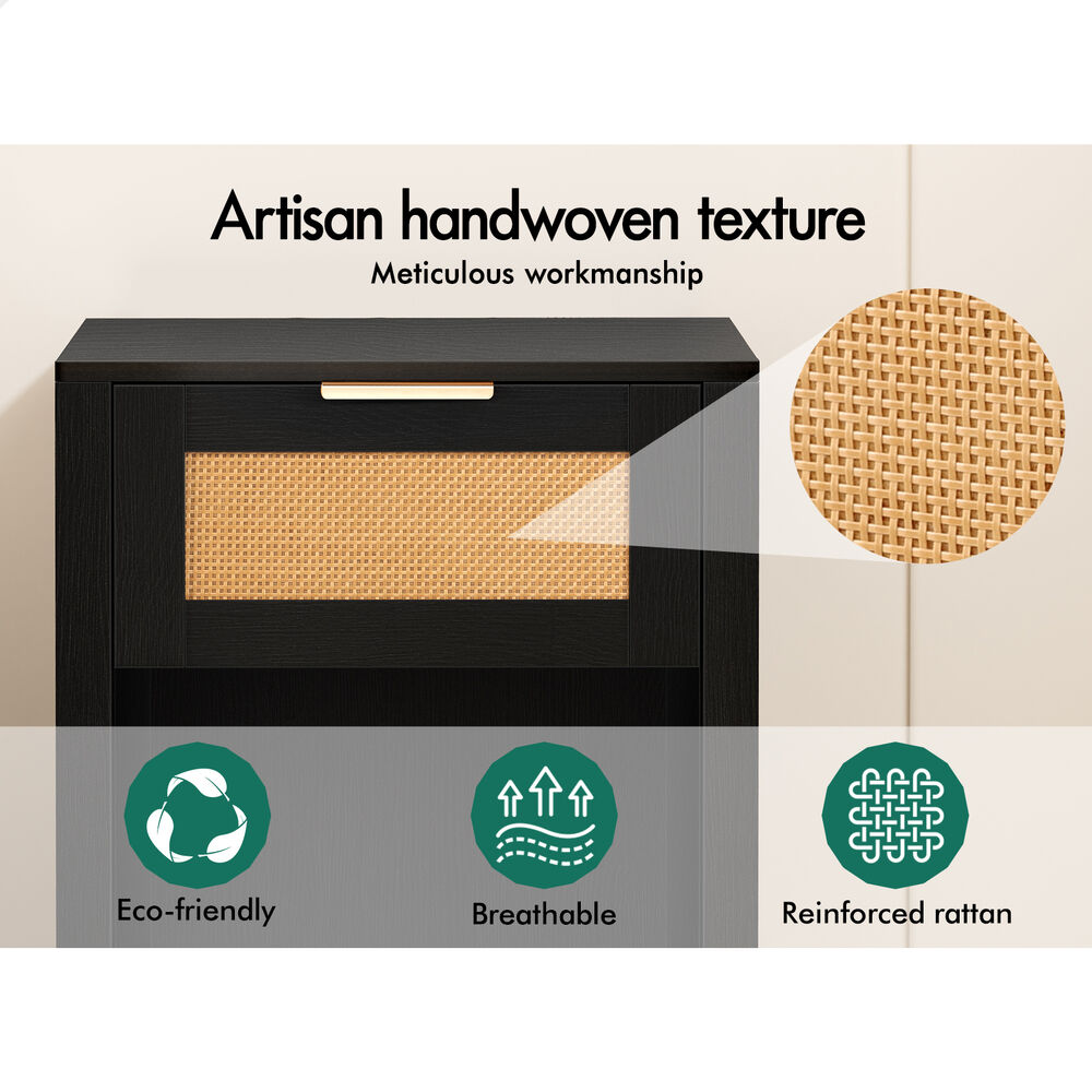 ALFORDSON Bedside Table RGB LED Nightstand 1/2/3 Drawers Side Table Storage - Picture 174 of 521