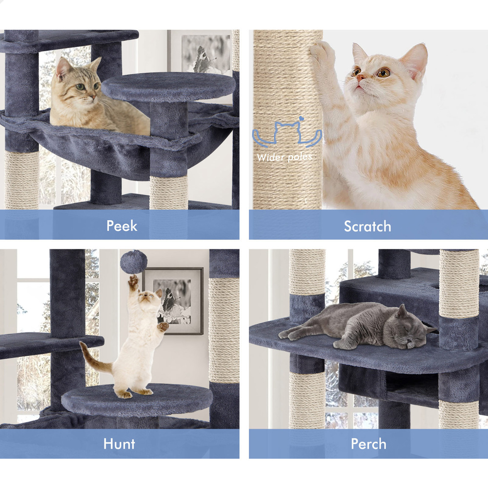 BEASTIE Cat Tree Tower Scratching Post Scratcher Condo House Furniture 184cm - Picture 31 of 38
