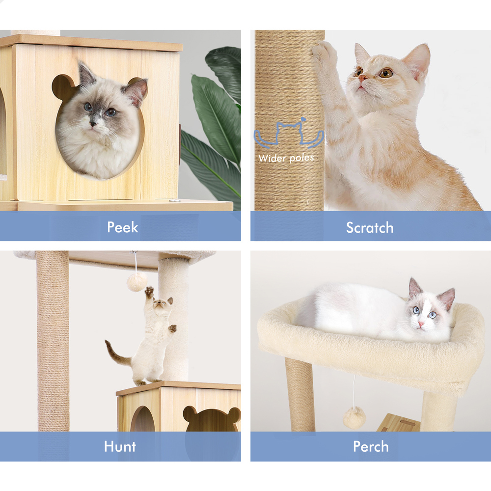 BEASTIE Cat Tree Scratching Post Scratcher Tower Condo House Furniture Bed Stand - Picture 455 of 474