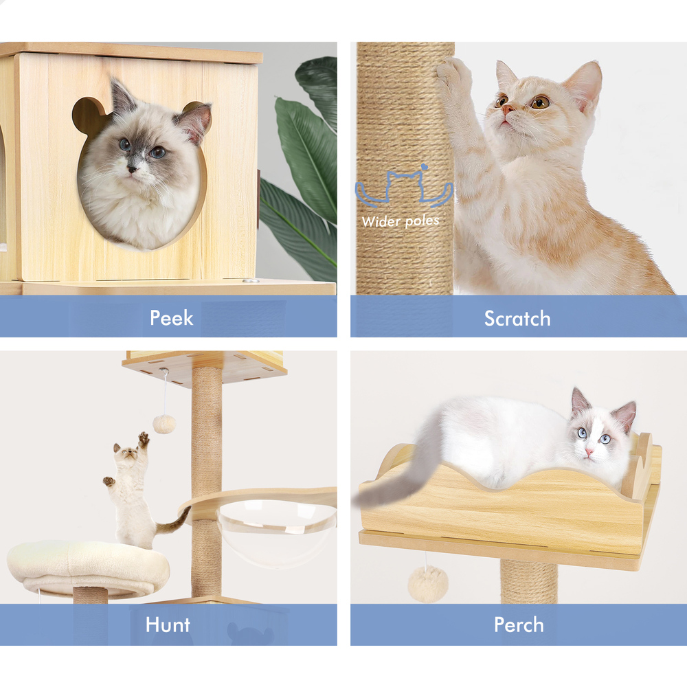 BEASTIE Cat Tree Scratching Post Scratcher Tower Condo House Furniture Bed Stand - Picture 467 of 474