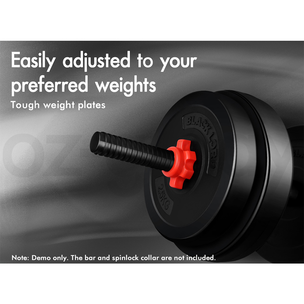 BLACK LORD 20kg 40kg Dumbbell Set Adjustable Barbell Kettlebell Home Gym Fitness - Picture 54 of 63