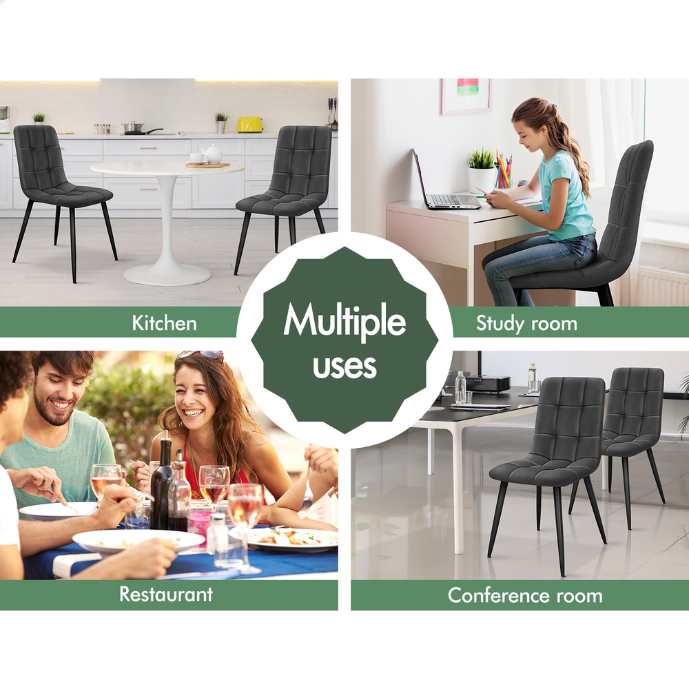 ALFORDSON Dining Chairs Kitchen Swivel PU Leather Sherpa Velvet Wooden x1/x2/x4 - Picture 353 of 592