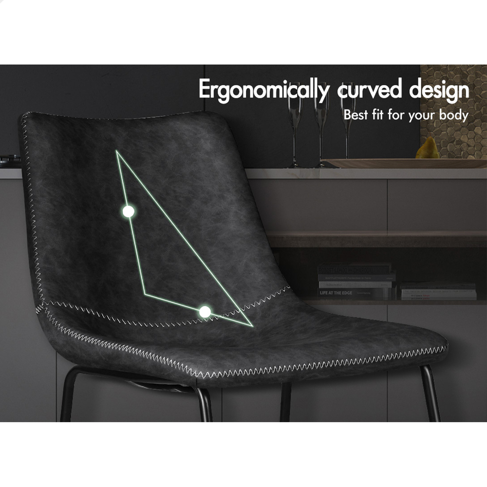 ALFORDSON Dining Chairs Kitchen Swivel PU Leather Sherpa Velvet Wooden x1/x2/x4 - Picture 513 of 592