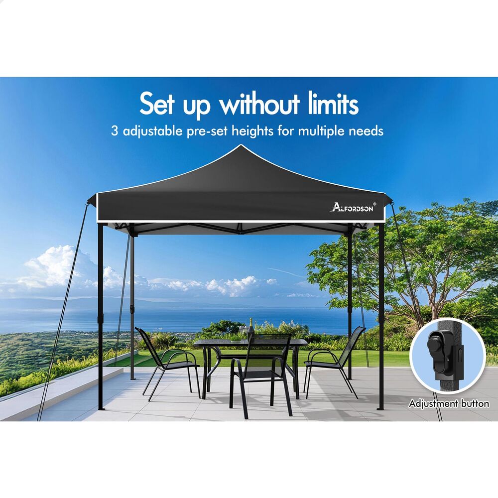 ALFORDSON Gazebo 3x3m Pop Up PE Mesh Marquee Outdoor Folding Tent Wedding Canopy - Picture 81 of 160