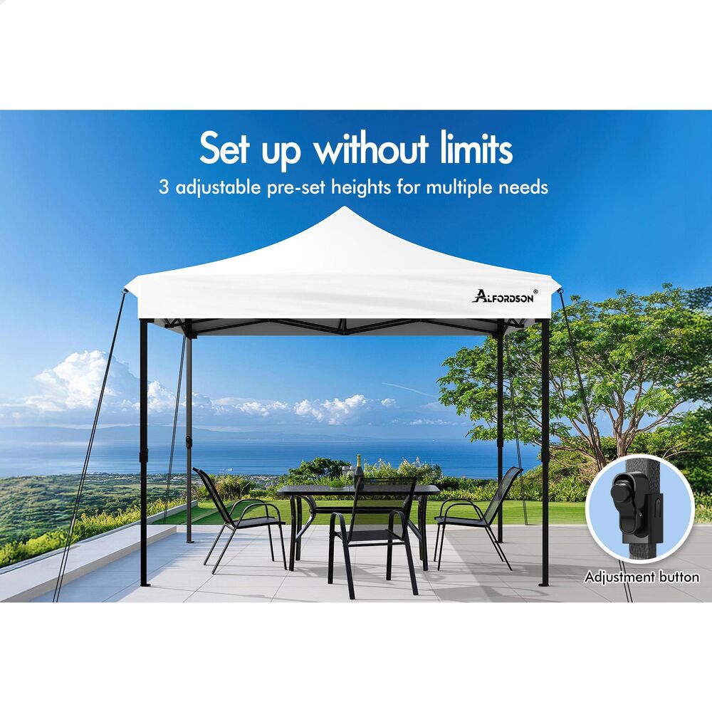 ALFORDSON Gazebo 3x3m Pop Up PE Mesh Marquee Outdoor Folding Tent Wedding Canopy - Picture 117 of 160