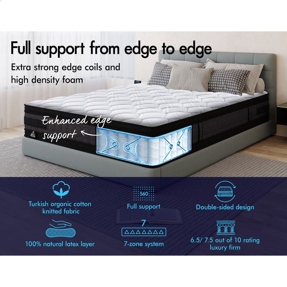 STARRY EUCALYPT Mattress Queen Double King Single Bed Spring Foam Euro PillowTop - Picture 101 of 876