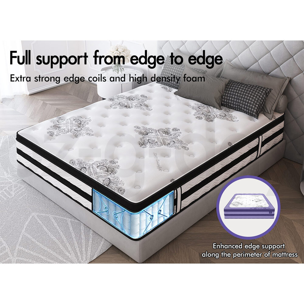 STARRY EUCALYPT Mattress Queen Double King Single Bed Spring Foam Euro PillowTop - Picture 305 of 876
