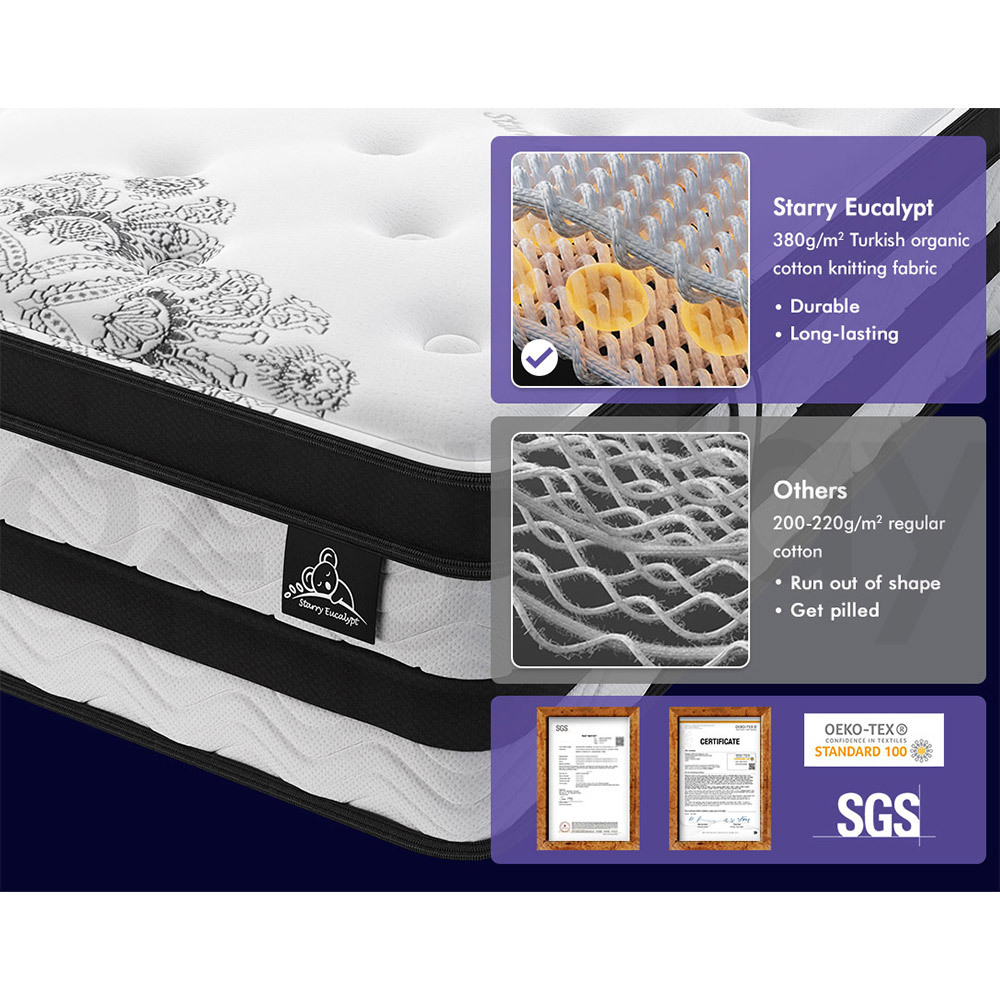 STARRY EUCALYPT Mattress Pocket Spring Latex Cool Gel Foam Queen King Single - Picture 30 of 332