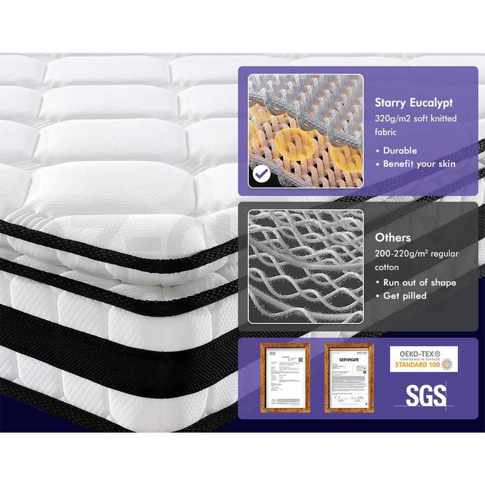 STARRY EUCALYPT Mattress Euro Top Memory Foam Bed Queen Double King Single - Picture 187 of 318