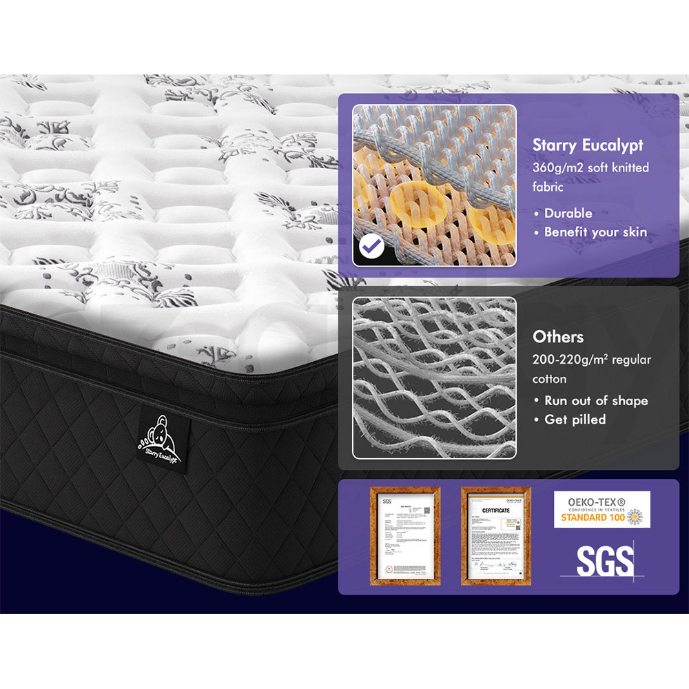 STARRY EUCALYPT Mattress Euro Top Memory Foam Bed Queen Double King Single - Picture 267 of 318