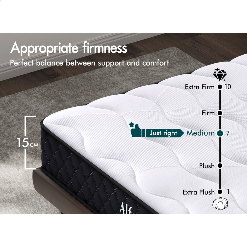 ALFORDSON Mattress Queen Double King Single Bed Euro Top Memory Foam Bedding - Picture 132 of 193
