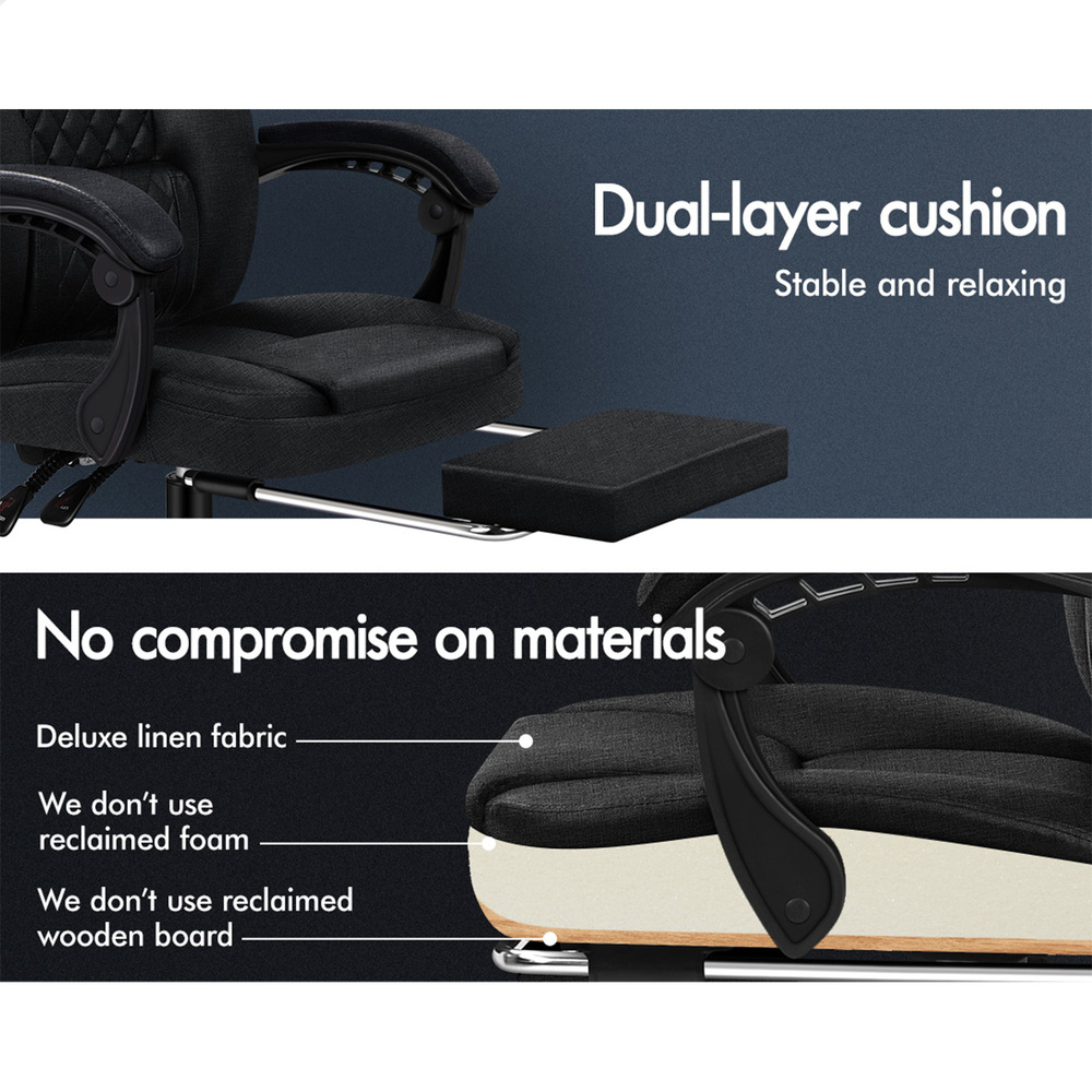 ALFORDSON Office Chair Mesh Executive Gaming Seat Leather Fabric Racing Tilt - Picture 77 of 1,188