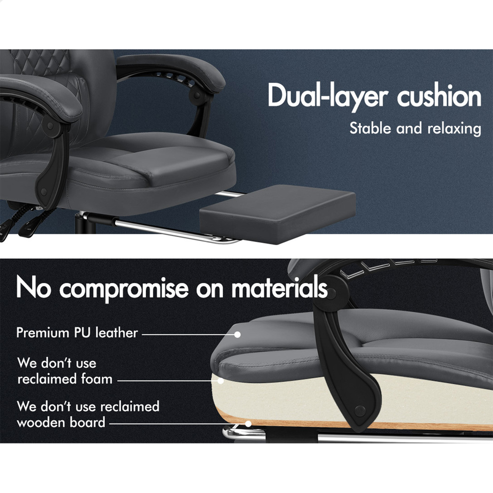ALFORDSON Office Chair Mesh Executive Gaming Seat Leather Fabric Racing Tilt - Picture 65 of 1,188