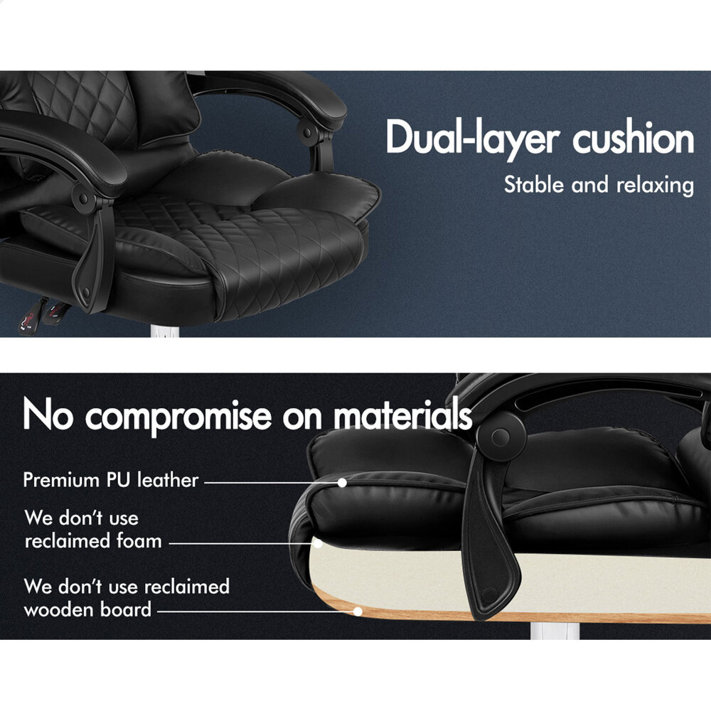 ALFORDSON Office Chair Mesh Executive Gaming Seat Leather Fabric Racing Tilt - Picture 257 of 1,188