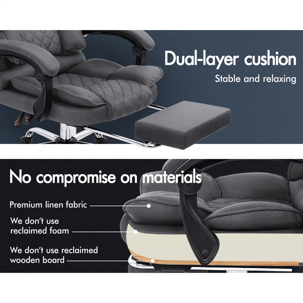 ALFORDSON Office Chair Mesh Executive Gaming Seat Leather Fabric Racing Tilt - Picture 329 of 1,188