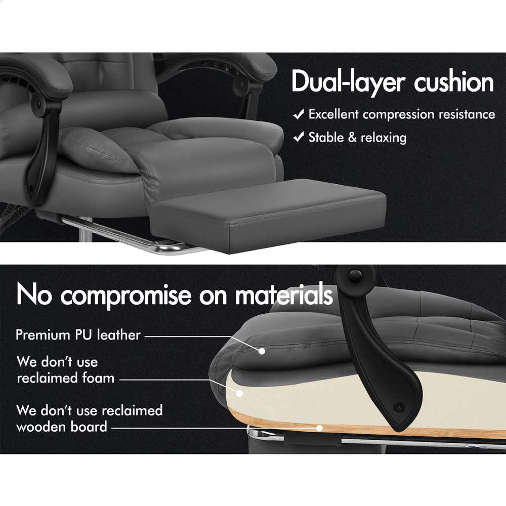 ALFORDSON Office Chair Mesh Executive Gaming Seat Leather Fabric Racing Tilt - Picture 557 of 1,188