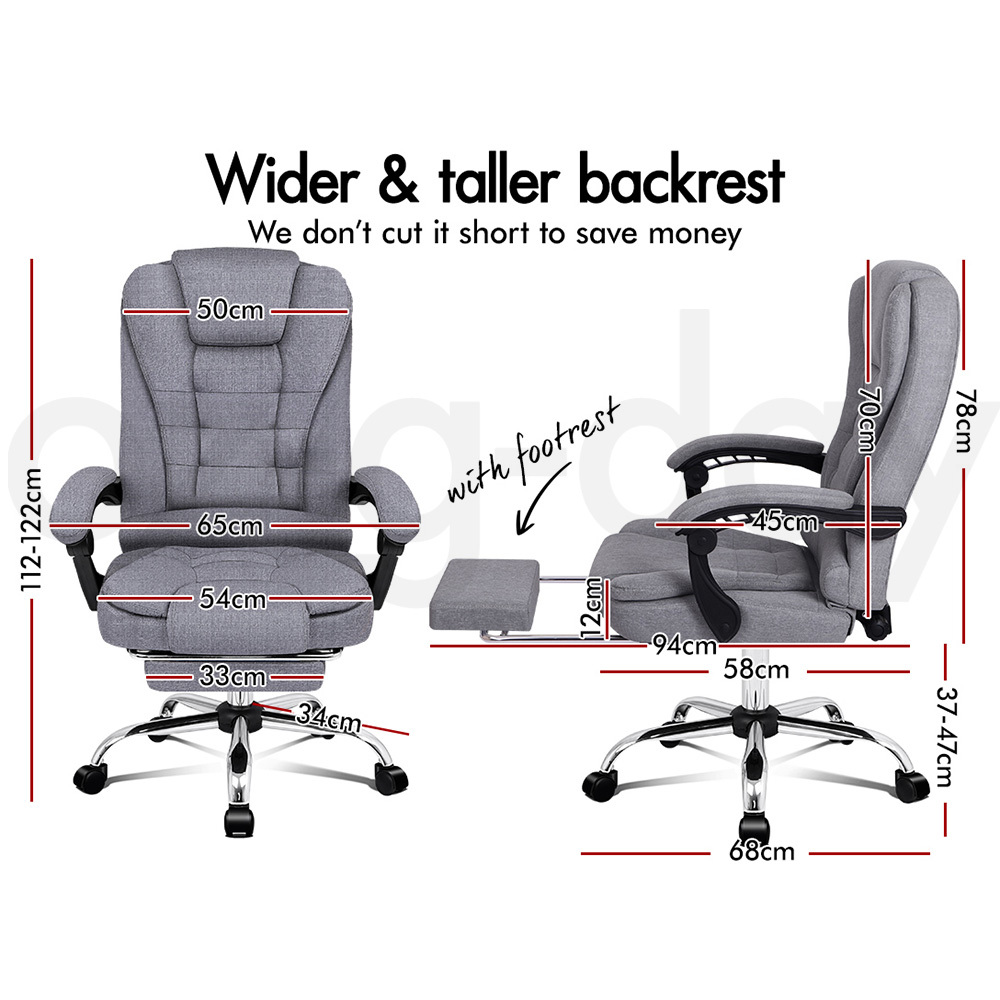 ALFORDSON Office Chair Mesh Executive Gaming Seat Leather Fabric Racing Tilt - Picture 677 of 1,188